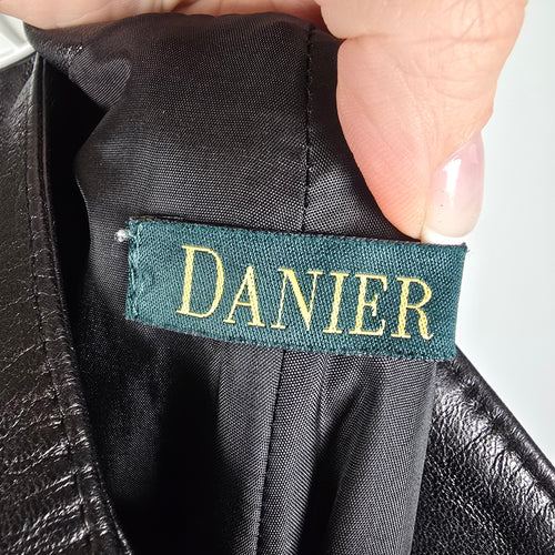 Vintage Black Leather Flare Pants by Danier Leather Bell Bottoms Size 8