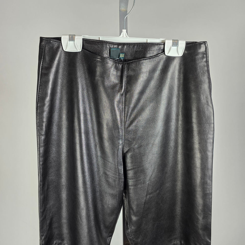Vintage Black Leather Flare Pants by Danier Leather Bell Bottoms Size 8