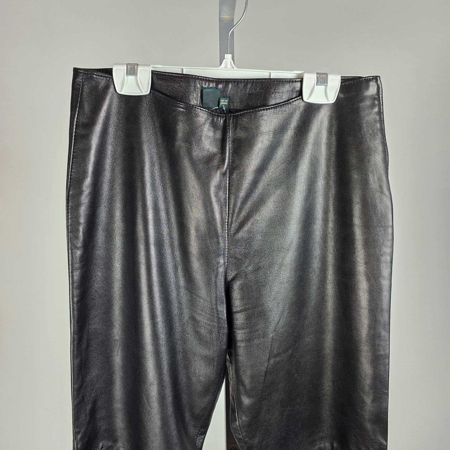 Vintage Black Leather Flare Pants by Danier Leather Bell Bottoms Size 8