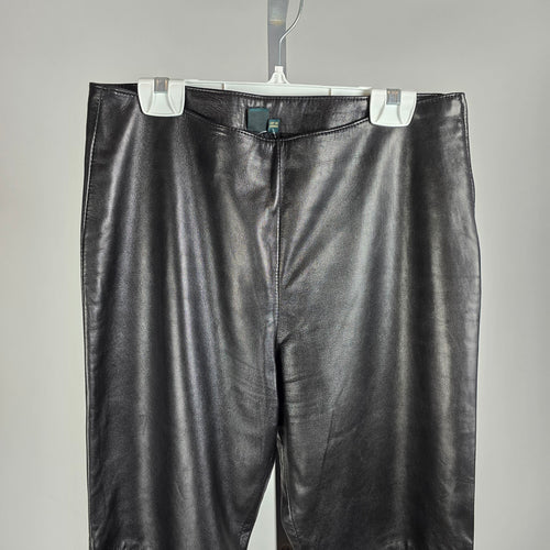 Vintage Black Leather Flare Pants by Danier Leather Bell Bottoms Size 8