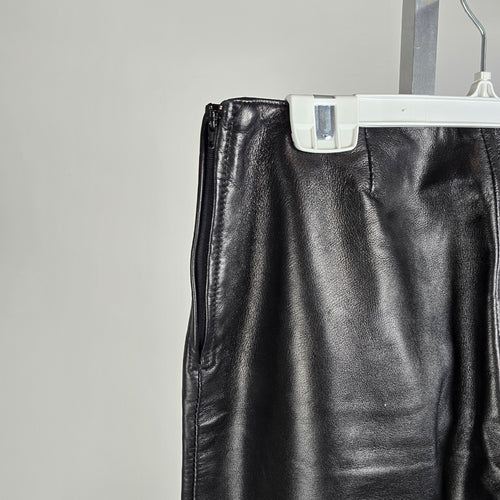 Vintage Black Leather Flare Pants by Danier Leather Bell Bottoms Size 8