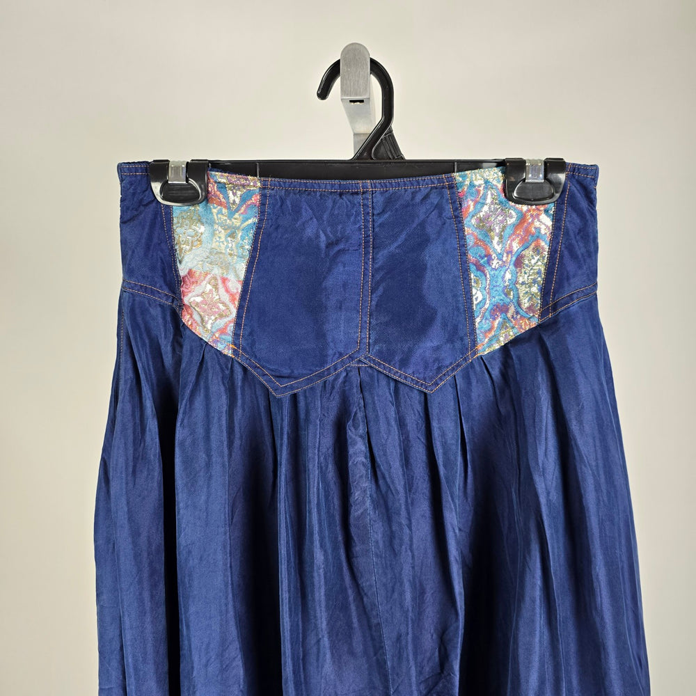 Vintage Sunny Leigh 100% Silk Maxi Skirt – Boho Prairie Festival Skirt Size S