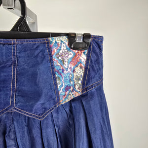 Vintage Sunny Leigh 100% Silk Maxi Skirt – Boho Prairie Festival Skirt Size S