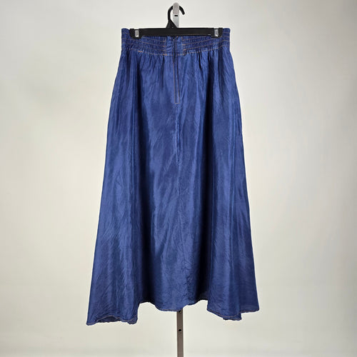 Vintage Sunny Leigh 100% Silk Maxi Skirt – Boho Prairie Festival Skirt Size S