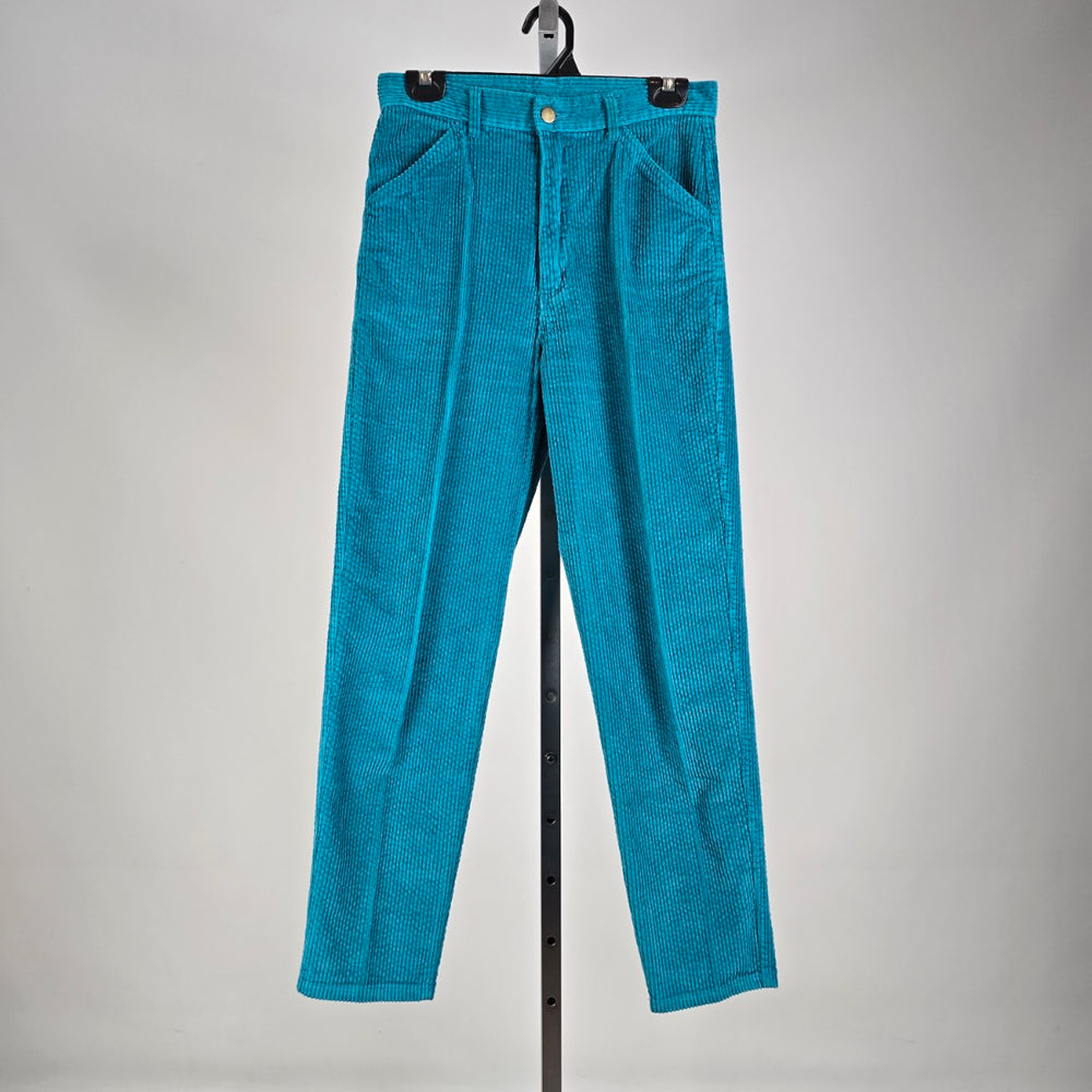 Vintage 80s/90s Teal Corduroy Pants – Made in Korea – Size 11
