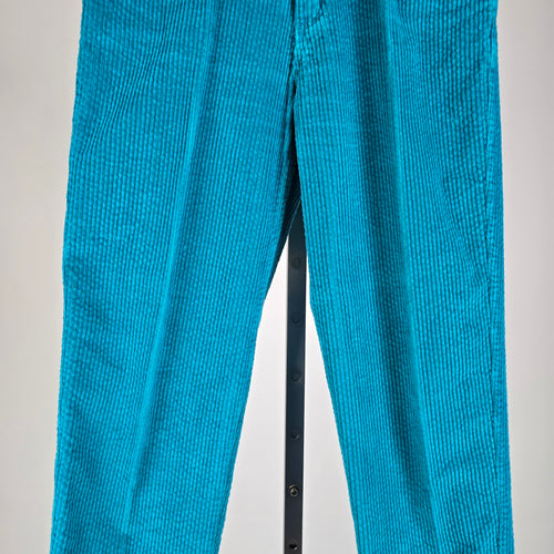 Vintage 80s/90s Teal Corduroy Pants – Made in Korea – Size 11