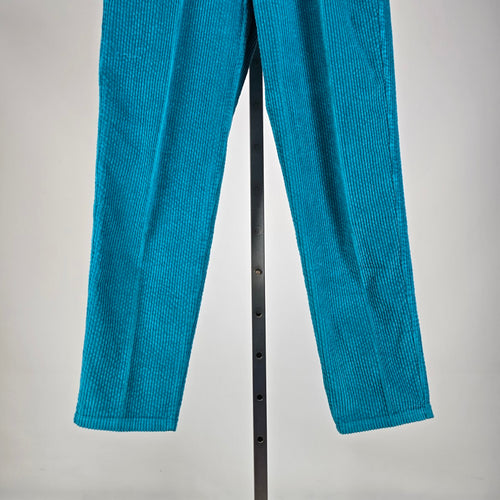 Vintage 80s/90s Teal Corduroy Pants – Made in Korea – Size 11