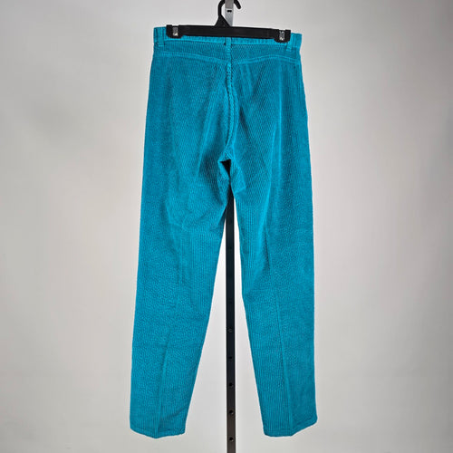 Vintage 80s/90s Teal Corduroy Pants – Made in Korea – Size 11