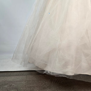 Morilee by Madeline Gardner Blush Lace Ball Gown Formal Dress Size 16