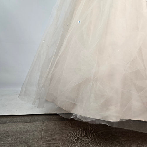 Morilee by Madeline Gardner Blush Lace Ball Gown Formal Dress Size 16