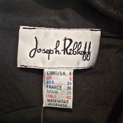 Joseph Ribkoff Black Sculptural Cocktail Dress Size 6