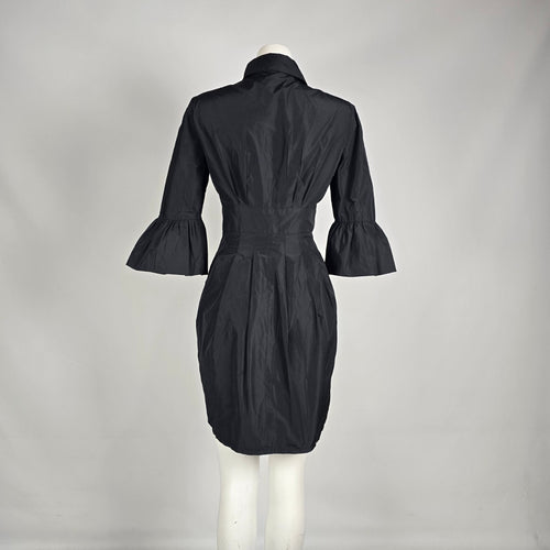 Joseph Ribkoff Black Sculptural Cocktail Dress Size 6