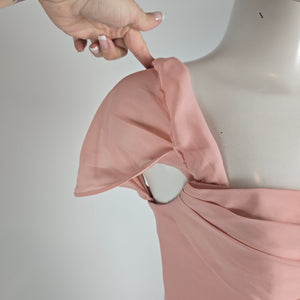 Azazie Blush Pink Off Shoulder Formal Gown Size S/M