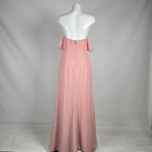 Azazie Blush Pink Off Shoulder Formal Gown Size S/M