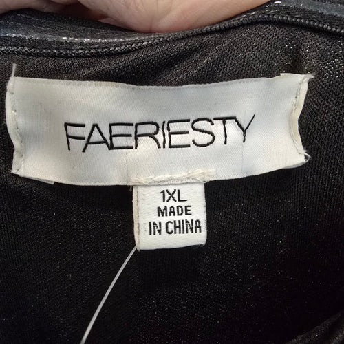 Faeriesty Black Sequin Formal Gown Plus Size 1XL