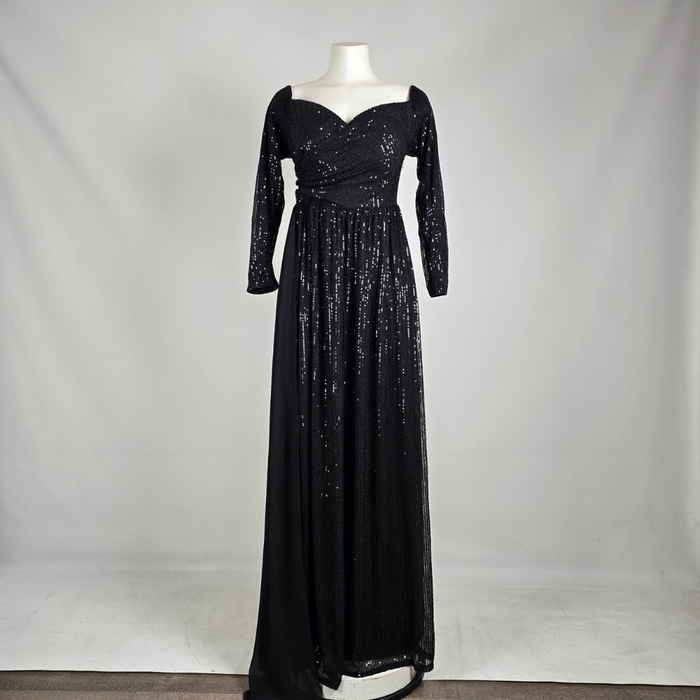 Faeriesty Black Sequin Formal Gown Plus Size 1XL