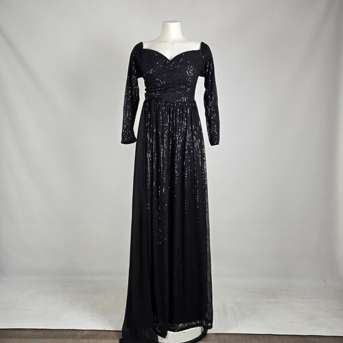 Faeriesty Black Sequin Formal Gown Plus Size 1XL