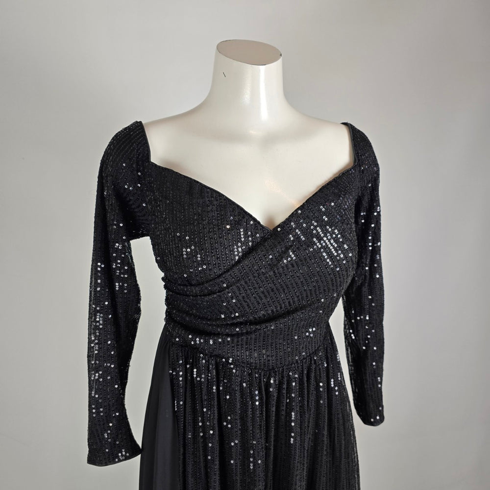 Faeriesty Black Sequin Formal Gown Plus Size 1XL