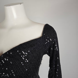 Faeriesty Black Sequin Formal Gown Plus Size 1XL