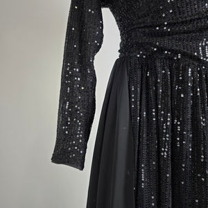 Faeriesty Black Sequin Formal Gown Plus Size 1XL
