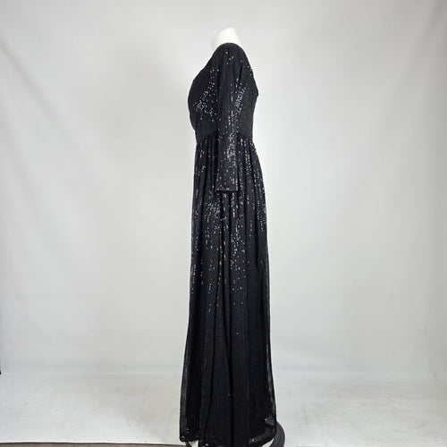 Faeriesty Black Sequin Formal Gown Plus Size 1XL