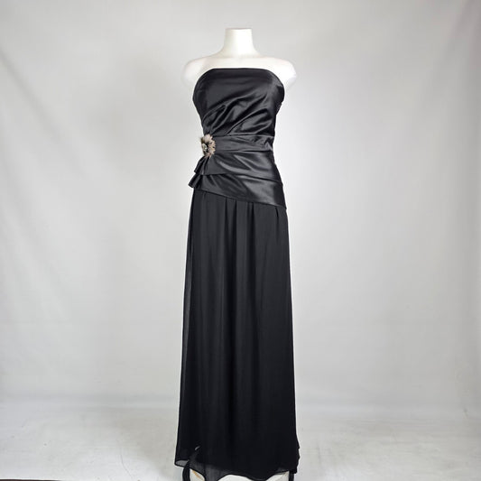 Max & Cleo Black Strapless Formal Gown Size 14