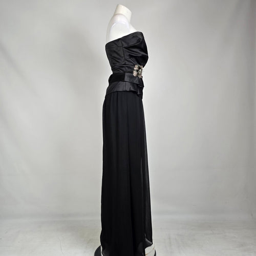Max & Cleo Black Strapless Formal Gown Size 14
