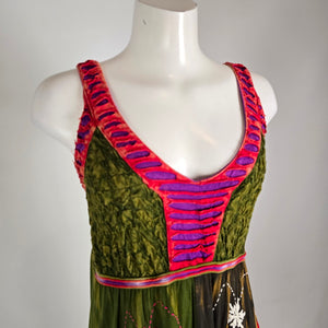 Vintage Rising International Patchwork Boho Dress XL
