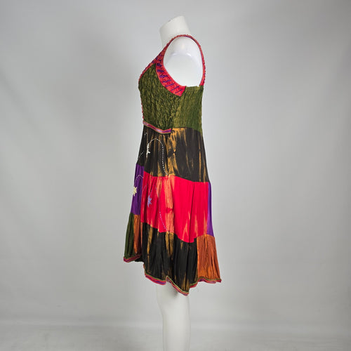 Vintage Rising International Patchwork Boho Dress XL