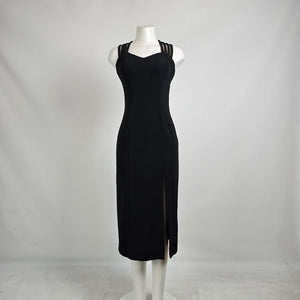 Vintage Dramatix Black Evening Dress Size 8