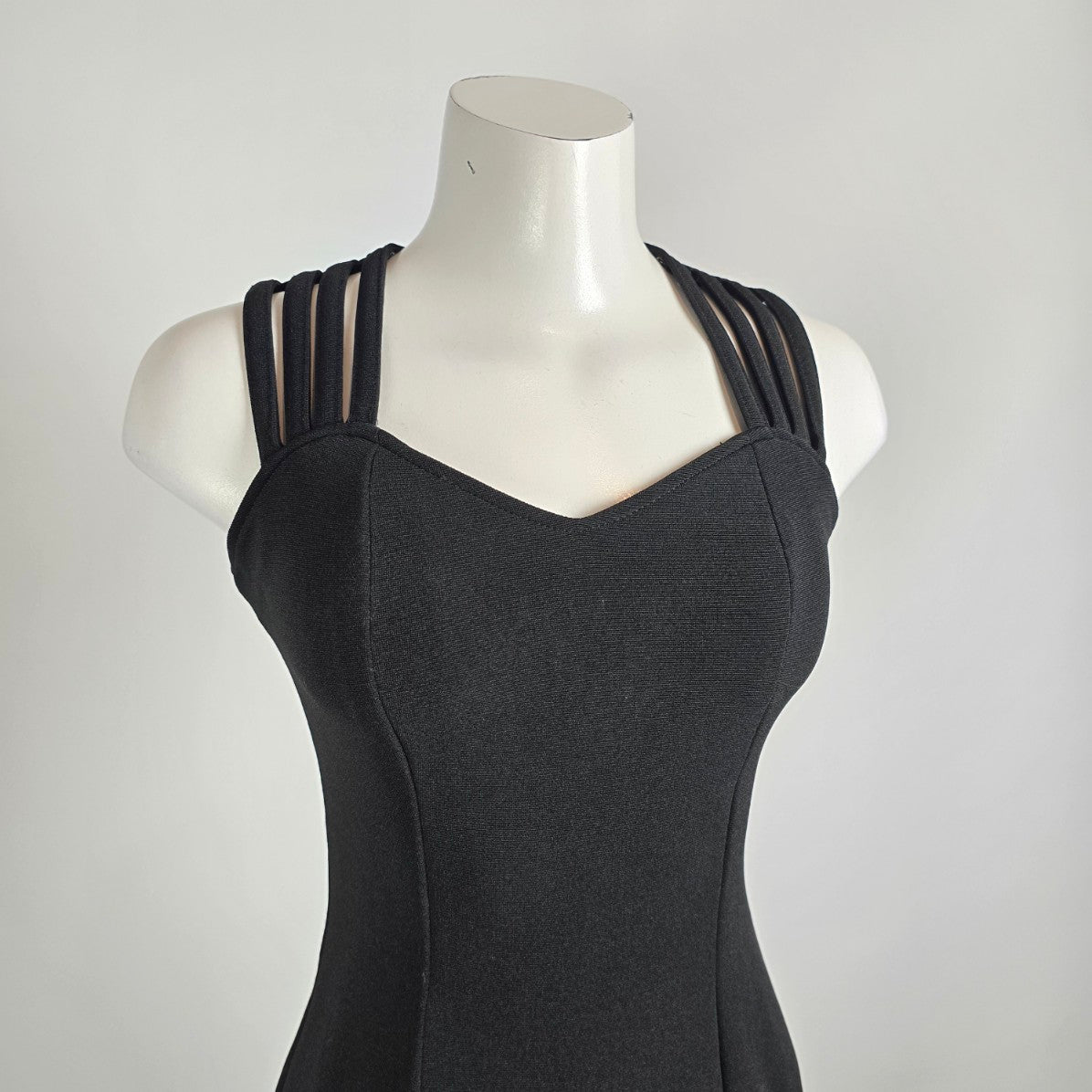 Vintage Dramatix Black Evening Dress Size 8