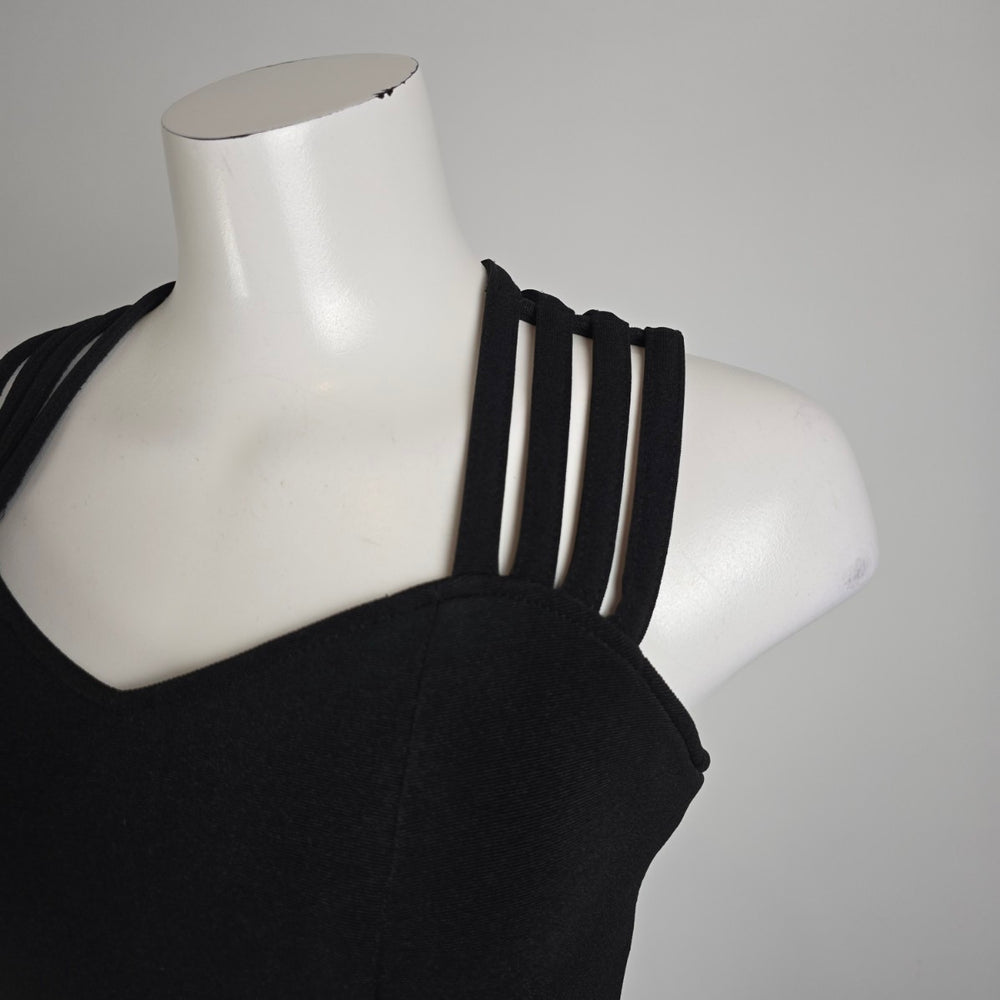 Vintage Dramatix Black Evening Dress Size 8