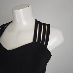 Vintage Dramatix Black Evening Dress Size 8