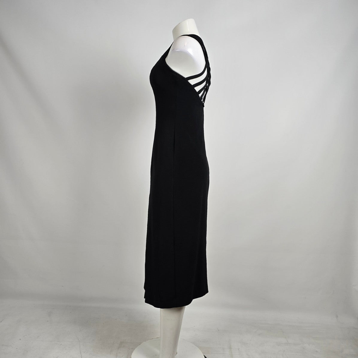 Vintage Dramatix Black Evening Dress Size 8