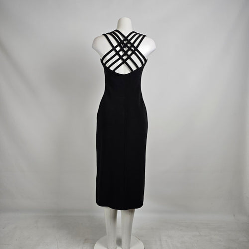 Vintage Dramatix Black Evening Dress Size 8
