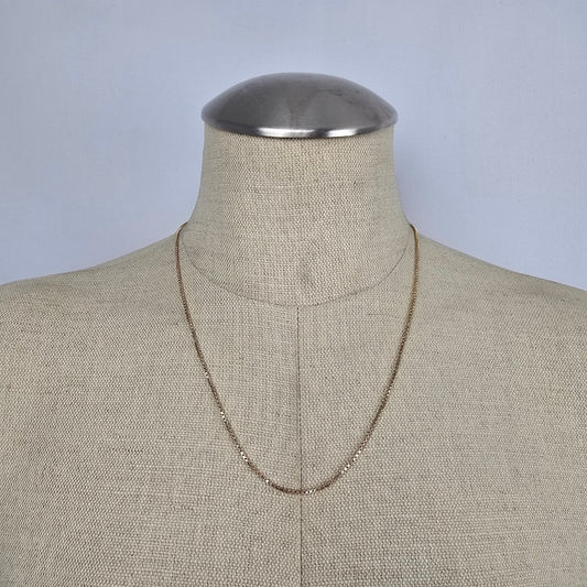 10K Gold Box Chain Necklace 20” Fine Yellow Gold Chain