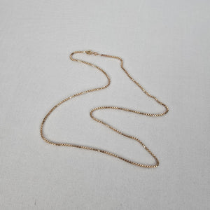 10K Gold Box Chain Necklace 20” Fine Yellow Gold Chain