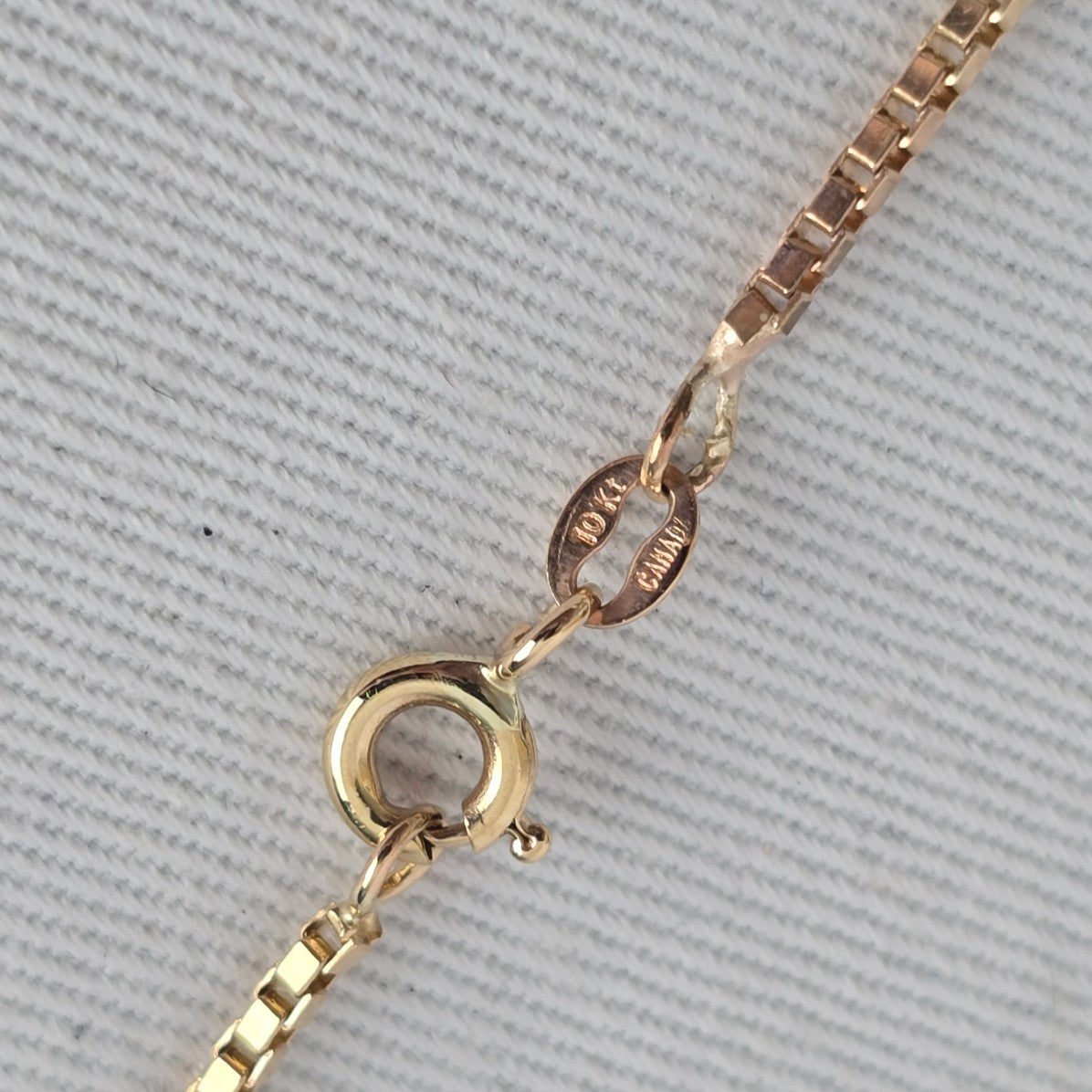 10K Gold Box Chain Necklace 20” Fine Yellow Gold Chain