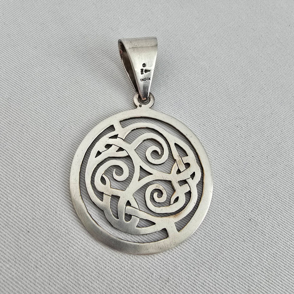 Vintage Silpada Sterling Silver 925 Handmade Celtic Knot Large Circle Pendant