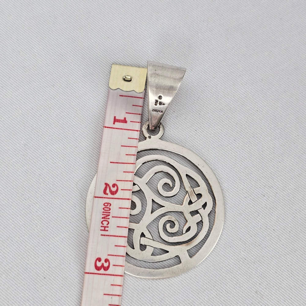 Vintage Silpada Sterling Silver 925 Handmade Celtic Knot Large Circle Pendant