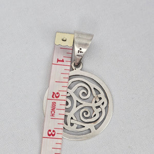Vintage Silpada Sterling Silver 925 Handmade Celtic Knot Large Circle Pendant