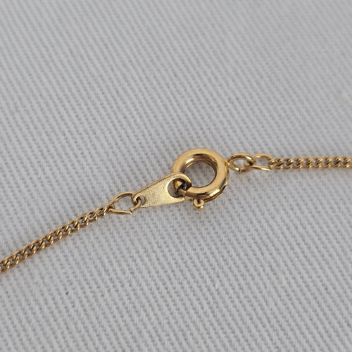 Vintage Gold Tone Daisy Crystal Necklace