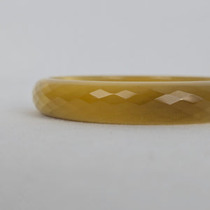 Vintage Faceted Caramel Crystal Glass Bangle Bracelet