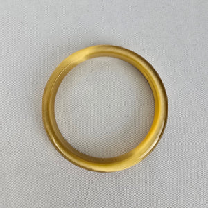 Vintage Faceted Caramel Crystal Glass Bangle Bracelet