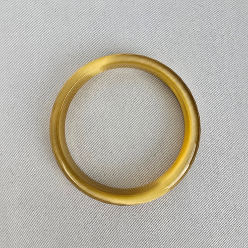 Vintage Faceted Caramel Crystal Glass Bangle Bracelet