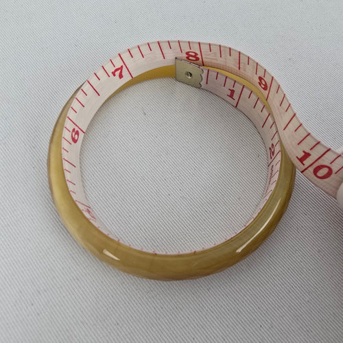 Vintage Faceted Caramel Crystal Glass Bangle Bracelet