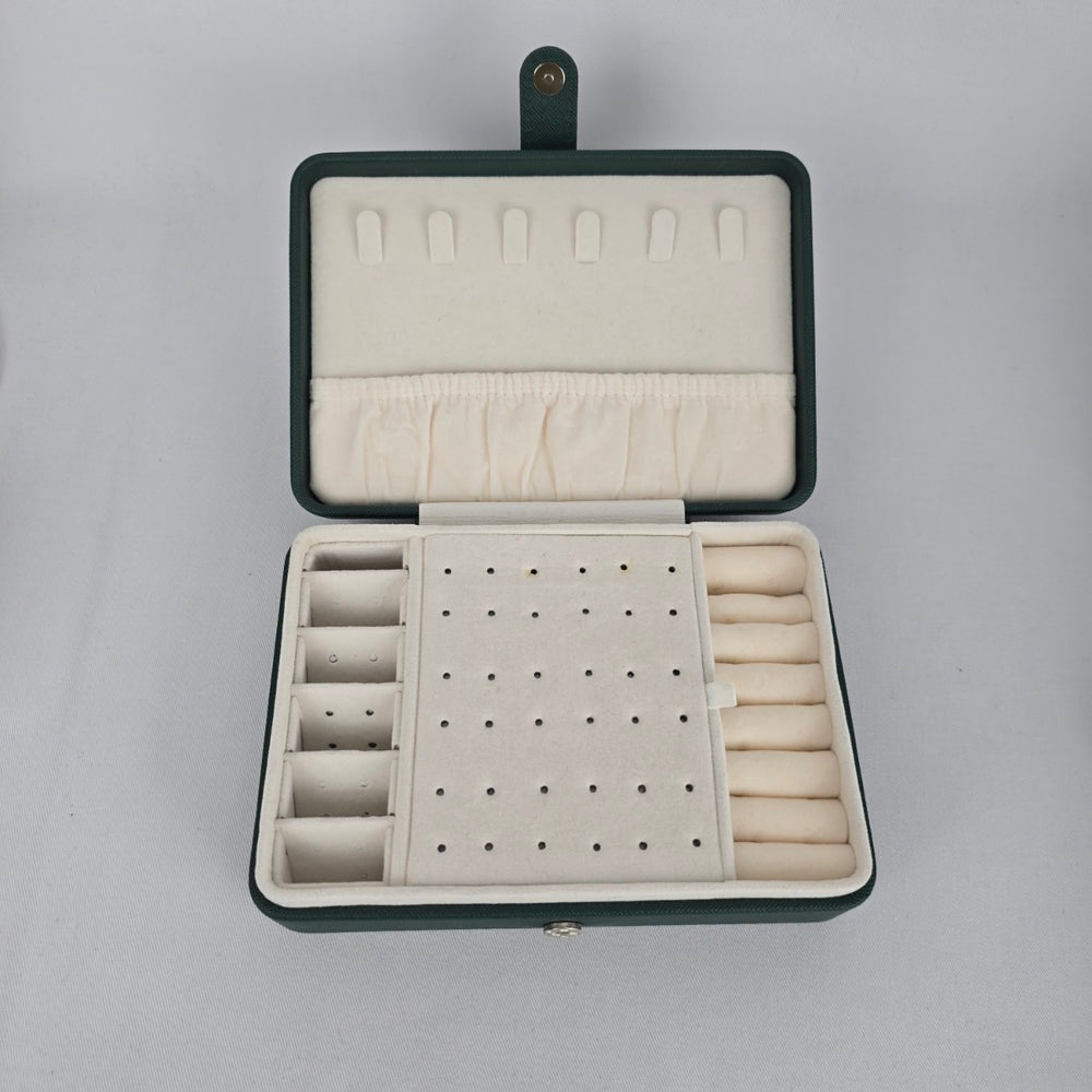 Faux Croc Jewelry Storage Box with Mirror