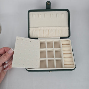 Faux Croc Jewelry Storage Box with Mirror