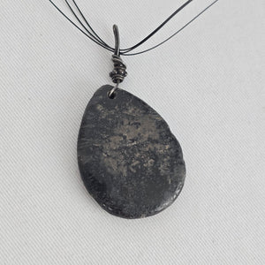 925 Sterling Silver Stone Pendant Necklace – Minimalist Artisan Style.