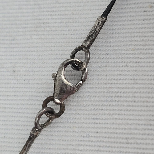 925 Sterling Silver Stone Pendant Necklace – Minimalist Artisan Style.